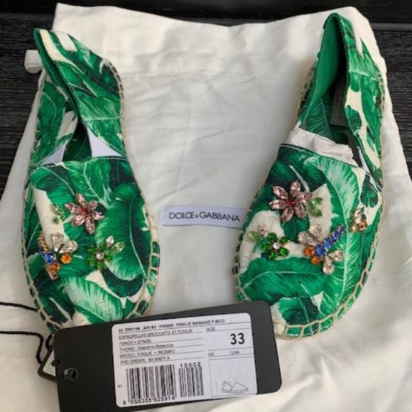 DOLCE GABBANA ESPADRILLES KIDS SIZE 33 BRAND NEW - Picture 1 of 7